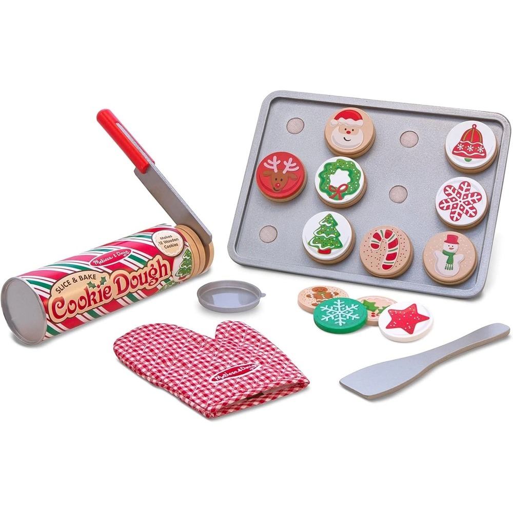 Melissa & Doug Slice‎ and Bake Wooden Christmas Cookie Play Food Set